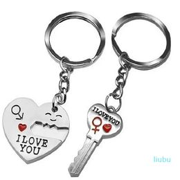 Amoureux de la mode porte-clés Flèche "Je t'aime" Coeur porte-clés porte-clés Cupidon Pendentif Porte-clés Amoureux Chaîne Mobile Meilleurs Cadeaux