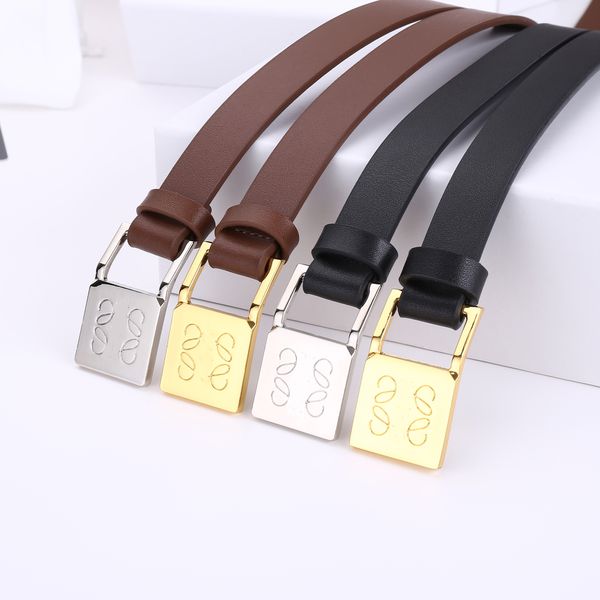 Cinturón de diseñador Lowee para mujer Cinturón de anagrama de cuero genuino Cinturón con candado Amazona de 20 mm E619Z15X12 Pretina de moda para mujer con caja