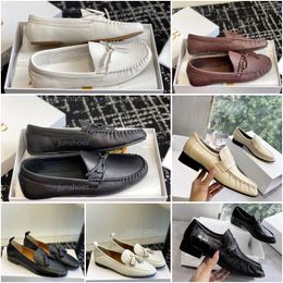 Mode Lucca Mocassin Flynn Loafer The Row Doudou schoenen ontwerper Dames Casual Soft Loafer luxe leer Platte bodem Heren Loafer Shors Maat 35-40