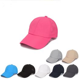 Mode lulu Casquettes de Sport Chapeaux d'extérieur Chapeaux de Baseball de Sport Minimaliste pour Femmes Commerce extérieur Demi-Haut Chapeau de Queue de Cheval décontracté Couleur Unie Chapeau décontracté