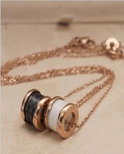 Fashion Luxe 2019 gloednieuwe hoge kwaliteit hele Titanium staal 18 K goud zwart wit keramische vrouwen charme ketting sieraden whol3458315