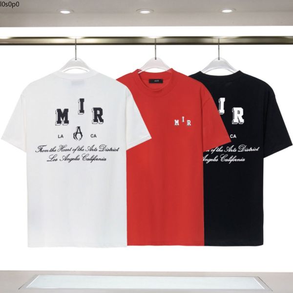 Mode luxe Amari hommes T-shirt Designer T-shirt Amari Couple haikyuu T-shirt été 100% pur coton double fil lettre motif T-shirt rue 8183