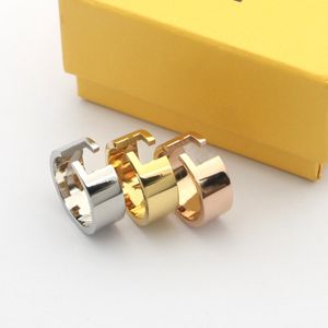 Mode luxe band Diamonds Rings Men Lady Brass gegraveerd Hollow Out F Letter 18K Gold Wide Ring Women Sieraden Liefhebbers Geschenken FRN --04