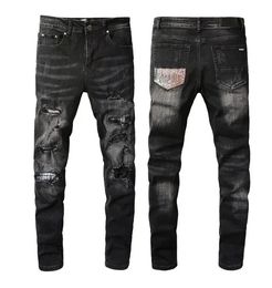 Fashion Luxury Brand CH Jeans pour hommes American Blue Cross Denim Straight Leg Pants