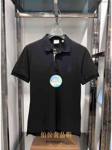 Fashion Luxury Buurberlyes Vêtements pour femmes hommes Nouveau étiquette ronde brodée Business Business Polo Casual Polo T-shirts avec logo de marque original de haute qualité