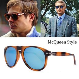 Mode luxe classique Vintage pilote Steve Style lunettes de soleil polarisées 007 hommes conduite marque Design