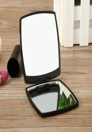 Fashion Luxury Cosmetic 2 Face Mirrors Mini Beauty Makeup Tool Touring Plegable Facette Facette Doble Mirror6927769