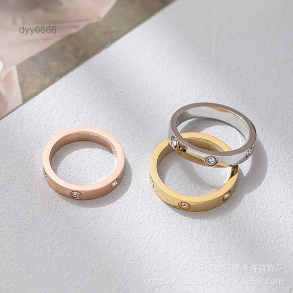 Anillos de banda Cartiyaryly de diseñador de lujo de moda, anillo Meilong de alta calidad, anillo de estrella de cielo completo, anillo de amor, anillo de pareja Vh0g