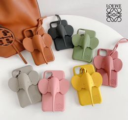 Fashion Luxury Designer Famme Brand Anti Shock Leather Elephant Shape Caxe Cois de téléphone pour iPhone12 11 Mini Pro Xs x Max 7 8 Plus6372708