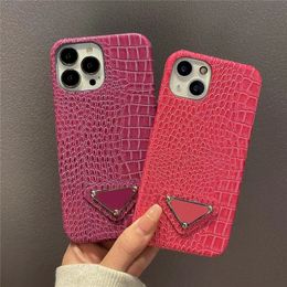 Fundas de teléfono de diseñador de moda de lujo para iPhone 14 Pro Max 14 plus 13 11 12 13pro 13promax 12 Pro Max X XS XR XSMAX Piel de cocodrilo PU Funda trasera de cuero