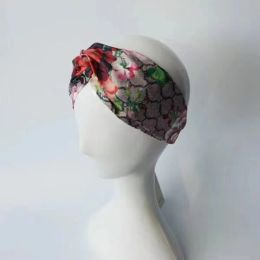 Moda de lujo joyería de diseño para mujer flor impresa diademas sombreros letra clásica g diadema niñas elástico deportes retro cabeza banda para el cabello niña