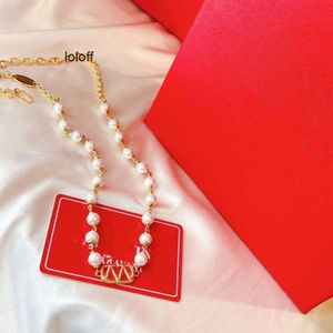 Mode luxe ontwerper hanger kettingen dubbele v letter ketting vrouwen valentinolies joodlry accessoires ah1e