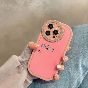 Funda de teléfono de diseñador de moda de lujo adecuada para iPhone 14 12 11 13 pro max funda de teléfono linda rosa simple