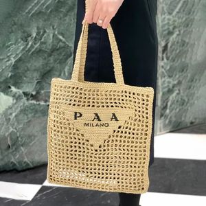 Diseñador de moda de lujo bolsos de playa tote Shopping Triangle verano bolsos de rafia vacaciones hombres mujeres lona de paja bolso clásico cross Body carteras embrague bolso de hombro