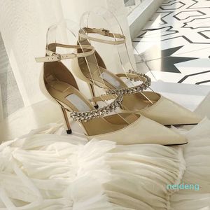 Moda Sandalias de diseño de lujo Sandalias de verano Femenina Banquete de verano zapatos de tacón sexy de tacón alto Toe Sling Back Women Shoe Top 2022 6636
