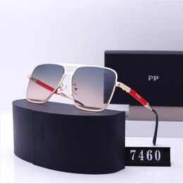 Fashion Luxury Designer Sun Gaflass Brand Mass y mujeres pequeños marco exprimido Gafas ovaladas Premium UV 400 Polarizado Loguat Appeal Templo con caja