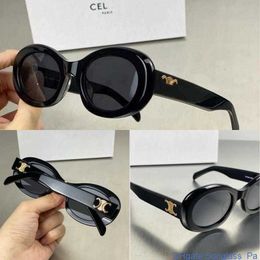 Mode luxe designer zonnebril CEL 40248 merk heren en dames klein geperst frame ovale bril premium UV 400 gepolariseerde zonnebril met doos ZSCM
