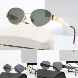MARCO OVALO DE LUXURA DE MUJER Gafas de sol de las gafas de sol para hombres Gafas de sol de diseñador de lentes de diseño