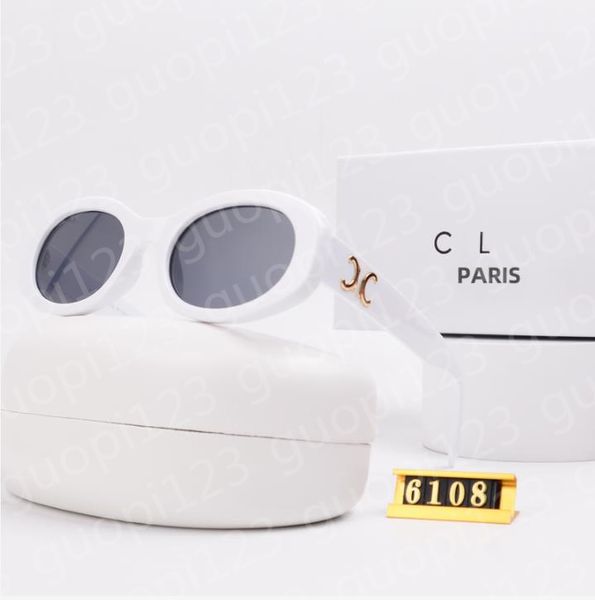 Lunettes de soleil de créateur de luxe de mode CEL Brand de lunettes ovales extrudées pour hommes et femmes