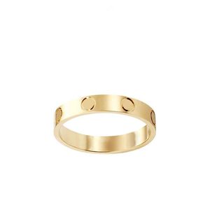 Fashion Luxury Diamond Rings Designer Bijoux rose Gold plaqué 4 mm mince en acier inoxydable 3 Diamants Mens Engagement Silver Love Rin208Q