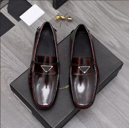 Mode luxe chaussures habillées mule chaussures hommes fête de mariage 9A top qualité en cuir plat chaussure affaires formel mocassin social gros avec boîte d'origine taille 38-44