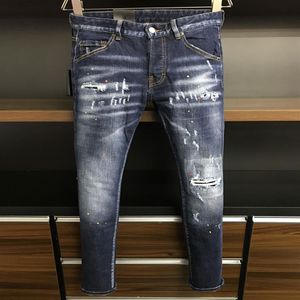 Mode Luxe DSQ Hommes Designer Distressed Ripped Skinny Jeans Italien Slim Moto Moto Biker D2 Mens278p
