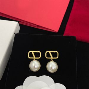 Fashion Luxury Pearl Earrings Designer 18K Gold Plated 925 Silver Earrings Women Wedding Earring Jewelry