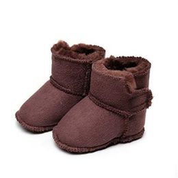 Mode luxe eerste wandelaars schoen pasgeboren jongens meisjes warme snowboots designer bontlaars winter kinderbaby schoenen baby peuter schoenen