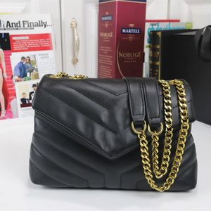 Mode luxe sac à main sac à bandoulière femmes fille concepteur couture en cuir dame chaîne en métal noir à clapet Messenger chaîne sacs