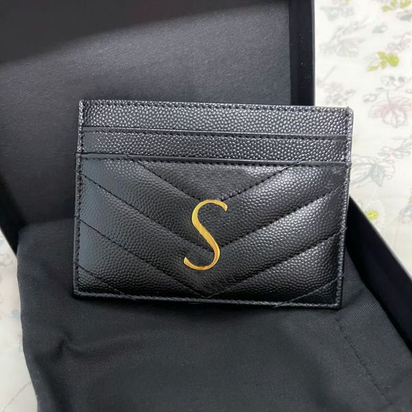 mode luxe Porte-clés Porte-cartes Porte-monnaie Cartes bancaires pour femmes Designer de luxe Portefeuille en cuir véritable pour hommes Mini sac à main Embrayage CoinHolders crédit Logo en métal