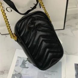 Moda de lujo para mujer mini bolso de hombro con cadena tamaño 12 cm * 6 cm * 18 cm marca de diseñador mensajero clásico de alta calidad bolso para teléfono móvil billetera