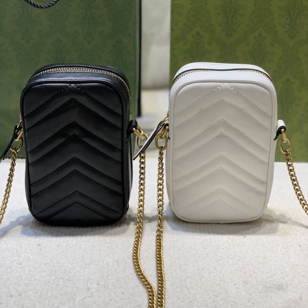mode luxe Lady mini chaîne Marmont sac à bandoulière Femme designer marque messenger classique Top qualité téléphone sac portefeuille