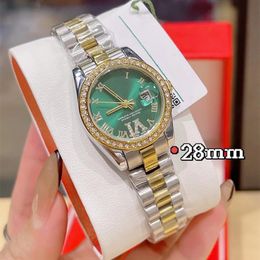 Moda Luxury Lady Watch Top Brand Designer Womens Watches de 28 mm Impensos de agua para mujeres Reloj de diamantes de regalo de cumpleaños