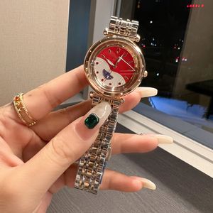 Fashion luxe dame horloges merkontwerper 32 mm vrouwen kijken hoogwaardige roestvrijstalen band kwarts waterdichte polshorloges voor dames kerstcadeaus