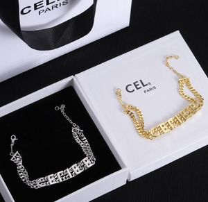 Mode luxe brief bedel armbanden klassieke Cubaanse linkketen chunky dik goud verzilverde dames dame designer sieraden accessoires cadeau