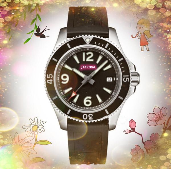 Mode De Luxe Hommes Grand Cadran Montres 42mm beau designer Caoutchouc Silicone Mouvement À Quartz Horloge Lumineuse gros cadeaux masculins montre-bracelet