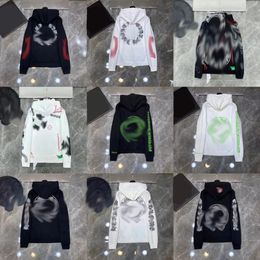 Moda Hombres de lujo Chaquetas Cremallera Sudaderas Corazón Herradura Cruz Impresión Marca Ch Sudaderas con capucha Mujeres Cromos Abrigo Casual Jersey Suéter suelto Chaqueta de calidad superior