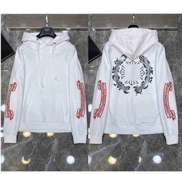 Mode luxe herenkruidontwerper zipper sweatshirts hart hoefijzer cross -print merk ch hoodies dames chromen jas casual pullover losse trui jas