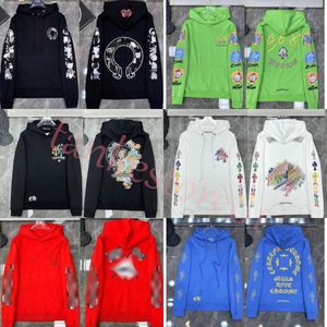 Moda de lujo chaquetas para hombres diseñador cremallera sudaderas corazón herradura cruz impresión marca ch sudaderas con capucha mujeres cromos abrigo casual jersey suelto suéter chaqueta x3