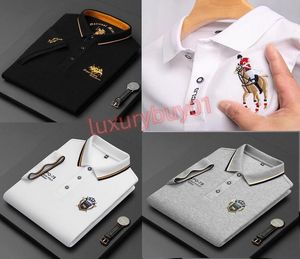 Heren Polo's Merk geborduurd katoenen poloshirt heren high-end luxe top zomer casual Revers korte mouw T-shirt Koreaanse mode H5