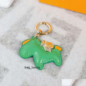 Mode luxe muis accessoires ontwerper Keychain Diamond Design Car Bag Hangen Charm Pony Key Ring Drop Delivery Dh7W1