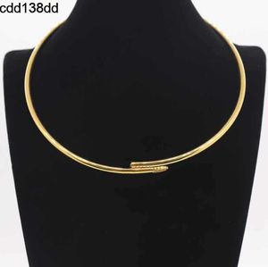 Mode luxe kettingontwerper sieraden grote nagelvorm kettingen kettingen voor vrouwen en heren feest goud platina sieraden