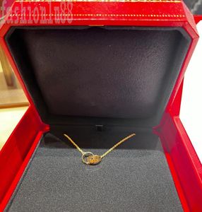 Amor diseñador collar collares de lujo tornillo diamante colgante mujer para hombre octogonal completo regalo del día de San Valentín chapado en plata cadena de oro joyería E23