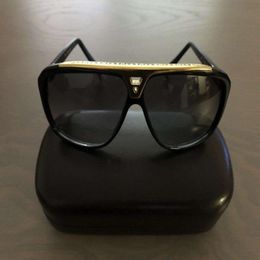Mode Luxus neue Marke Evidence Sonnenbrille für Frauen Retro Vintage Männer Designer glänzend Goldrahmen Laser Logo Qualität mit Box304r