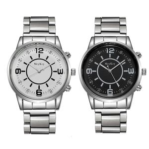 Mode luxe niet-mechanische roestvrijstalen staalriem Business Watch Business Men's Watch Luxury Watch