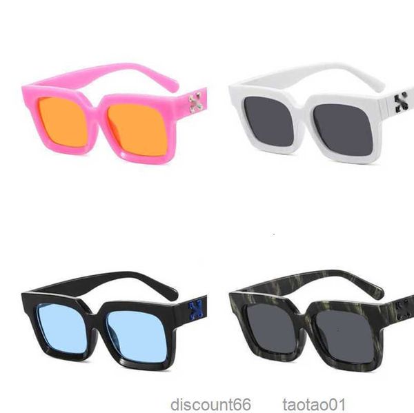 Moda Lujo Offs Marcos Gafas de sol Marca Hombres Mujeres Gafas de sol Flecha x Marco Gafas Tendencia Hip Hop Cuadrado Sunglasse Deportes Viajes Gafas de sol 93cgPSSC