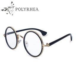 Mode Luxus Optische Sonnenbrille Rahmen Damen Runde Vintage Klassische Gläser Frauen Marke Designer Brillen Legierung Mit box und c3371