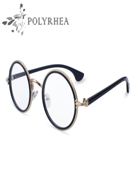 Fashion Luxury Optical Sunglasses Frames Ladies Round Vintage Classic Grasses Femmes Designer de marque Eyeglass Alloy with Box et C5721583