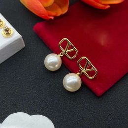 Pendientes de perlas de lujo a la moda, pendientes de plata 925 chapados en oro de 18 quilates, pendientes de boda para mujer, pendientes de joyería brincos