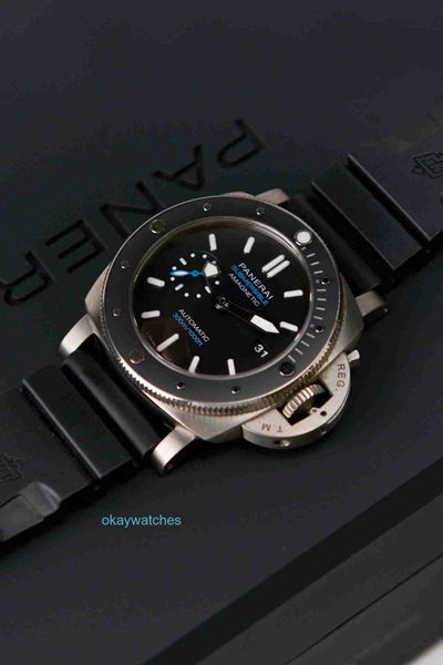 Fashion Luxury Penarrei Watch Designer Box Certificat Série Stealth Titanium Metal Automatic Mechanical Mens PAM01389